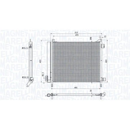MAGNETI MARELLI 350203793000 Condensador de aire acondicionado