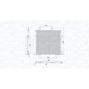 MAGNETI MARELLI 350203794000 Condensador de aire acondicionado