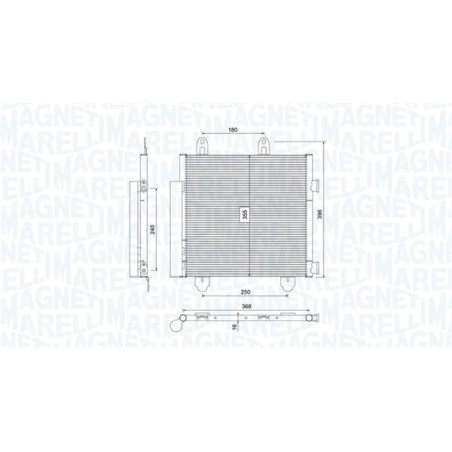 MAGNETI MARELLI 350203794000 Condensador de aire acondicionado