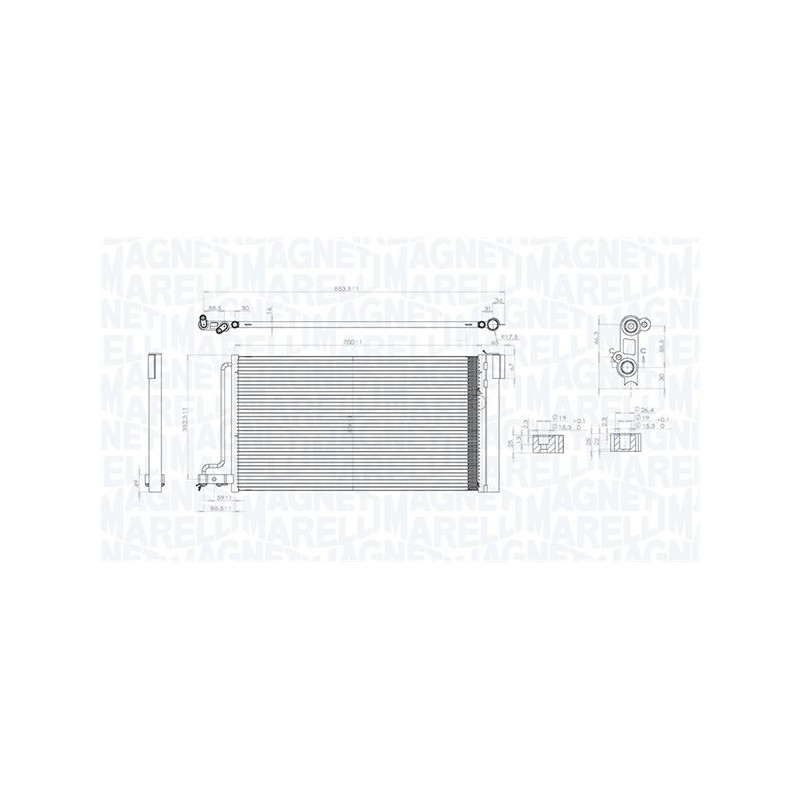 MAGNETI MARELLI 350203796000 Condensador de aire acondicionado