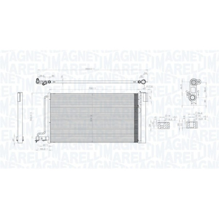 MAGNETI MARELLI 350203796000 Air conditioning condenser