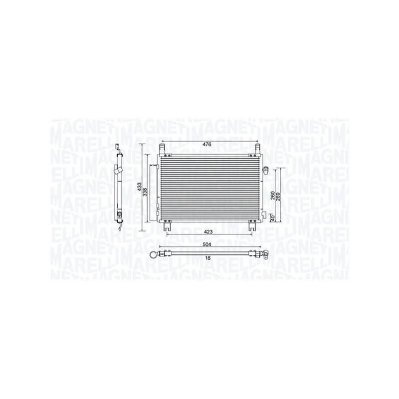 MAGNETI MARELLI 350203798000 Condensatore climatizzatore
