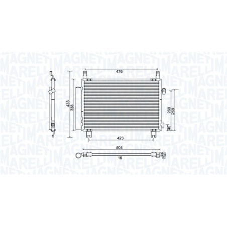 MAGNETI MARELLI 350203798000 Condensador de aire acondicionado