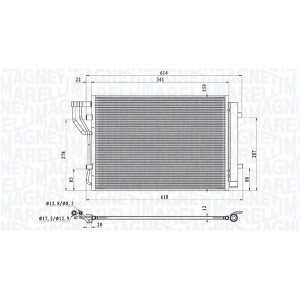MAGNETI MARELLI 350203805000 Condenseur de climatisation