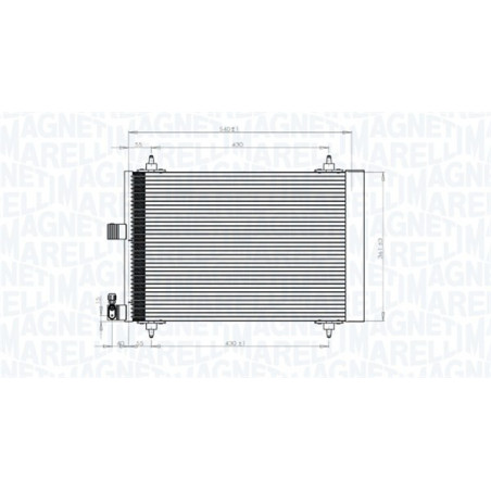 MAGNETI MARELLI 350203839000 Condensador de aire acondicionado