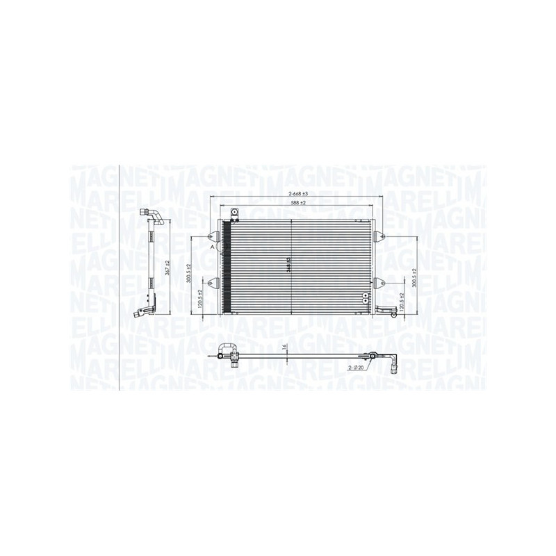 MAGNETI MARELLI 350203840000 Condensador de aire acondicionado