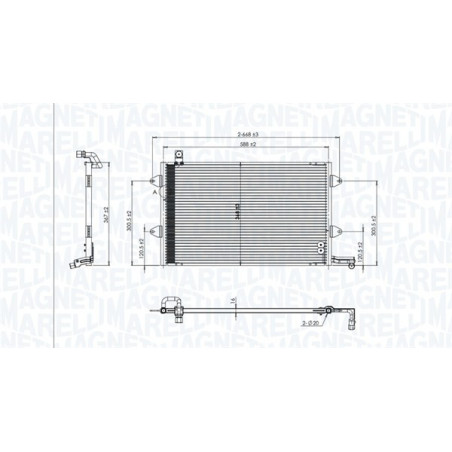 MAGNETI MARELLI 350203840000 Condensador de aire acondicionado