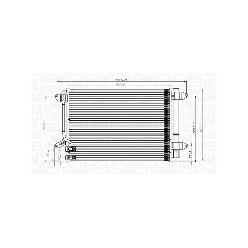 MAGNETI MARELLI 350203845000 Condenseur de climatisation