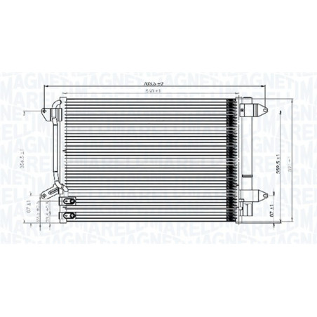 MAGNETI MARELLI 350203845000 Condensatore climatizzatore