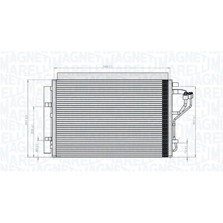 MAGNETI MARELLI 350203851000 Skraplacz klimatyzacji