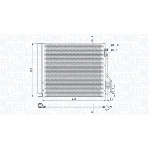 MAGNETI MARELLI 350203854000 Klimakondensator