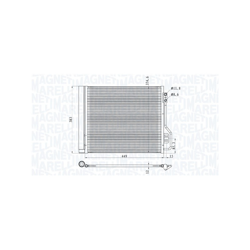 MAGNETI MARELLI 350203854000 Condensatore climatizzatore