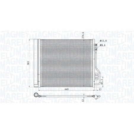 MAGNETI MARELLI 350203854000 Condenseur de climatisation
