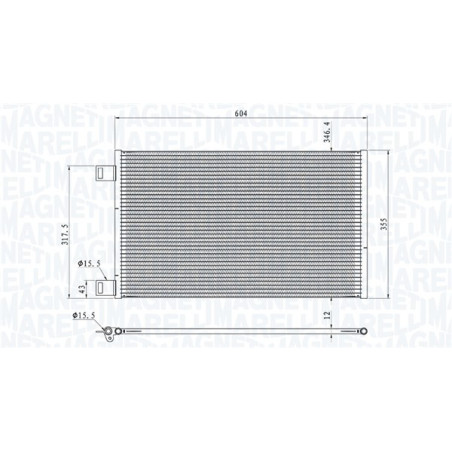 MAGNETI MARELLI 350203860000 Condensador de aire acondicionado