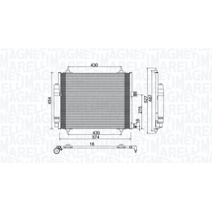 MAGNETI MARELLI 350203886000 Condensador de aire acondicionado