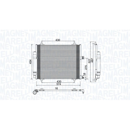 MAGNETI MARELLI 350203886000 Condensador de aire acondicionado