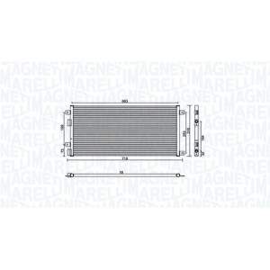 MAGNETI MARELLI 350203887000 Condensador de aire acondicionado