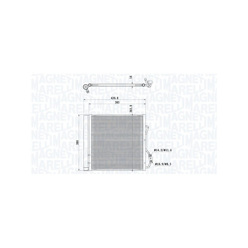 MAGNETI MARELLI 350203921000 Condensatore climatizzatore