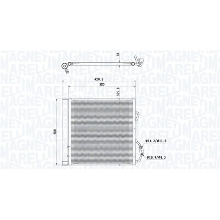 MAGNETI MARELLI 350203921000 Condenseur de climatisation