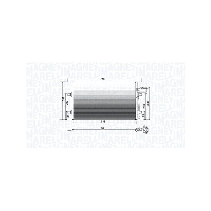 MAGNETI MARELLI 350203934000 Condensatore climatizzatore