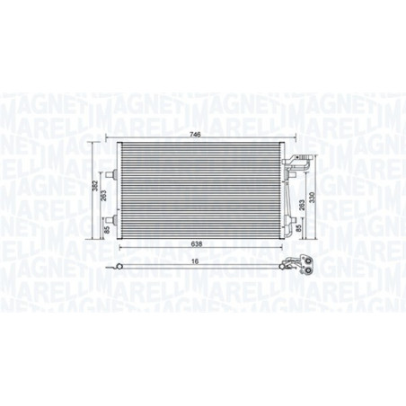 MAGNETI MARELLI 350203934000 Klimakondensator