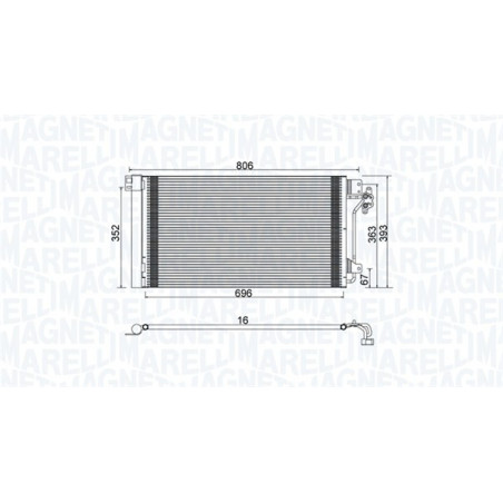 MAGNETI MARELLI 350203962000 Condensatore climatizzatore