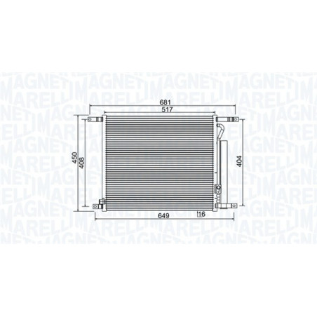 MAGNETI MARELLI 350203966000 Condensatore climatizzatore