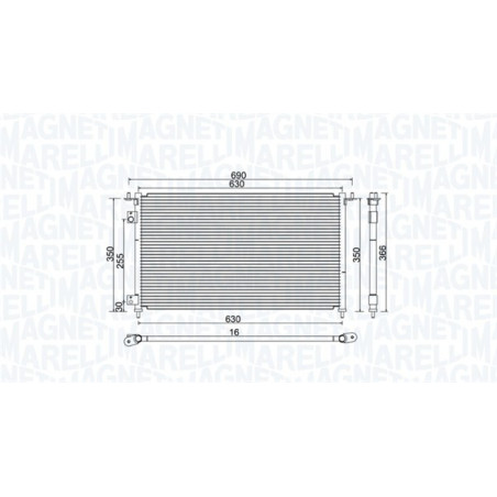 MAGNETI MARELLI 350203970000 Condensador de aire acondicionado