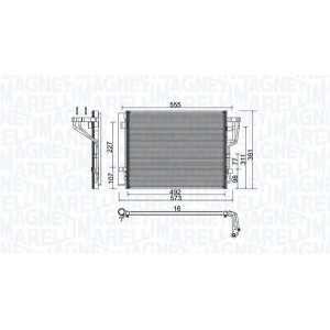 MAGNETI MARELLI 350203976000 Condensador de aire acondicionado