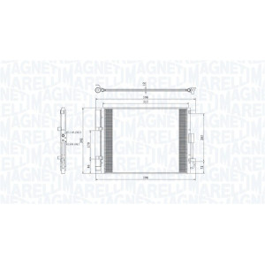 MAGNETI MARELLI 350203809000 Condensador de aire acondicionado