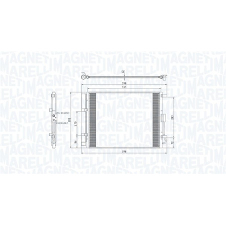 MAGNETI MARELLI 350203809000 Condensador de aire acondicionado