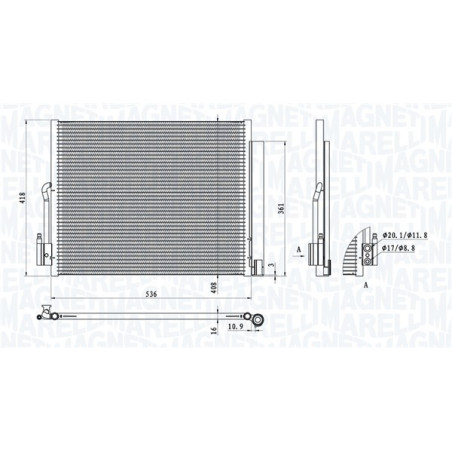 MAGNETI MARELLI 350203872000 Skraplacz klimatyzacji