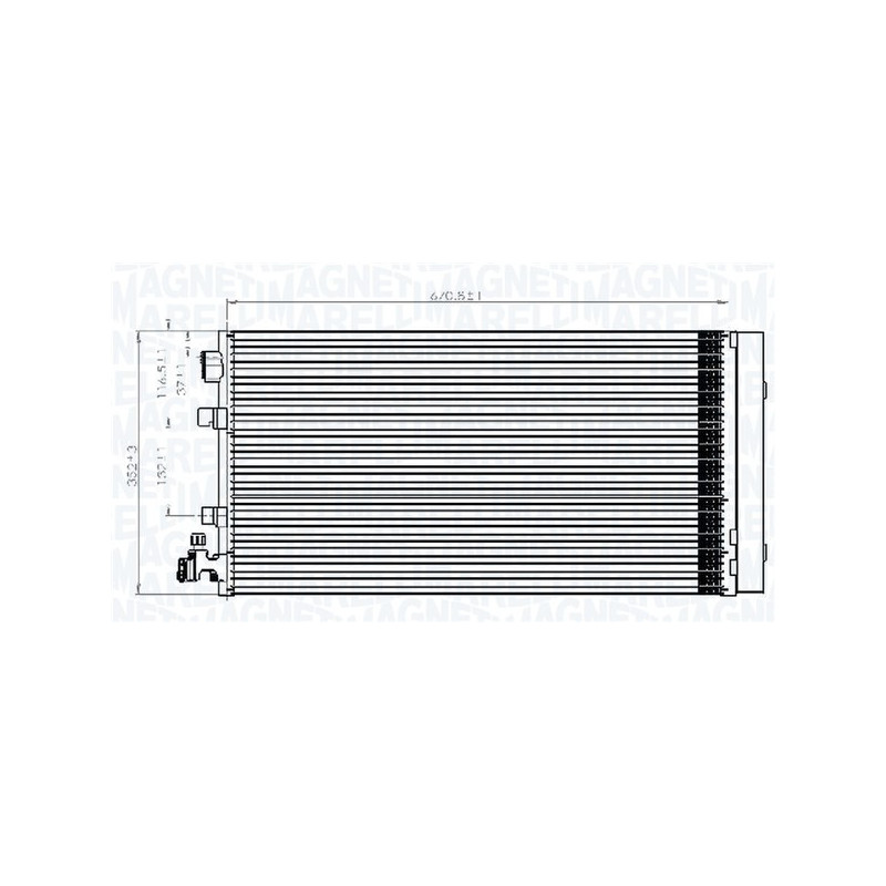 MAGNETI MARELLI 350203826000 Condensatore climatizzatore