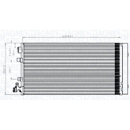 MAGNETI MARELLI 350203826000 Condensatore climatizzatore