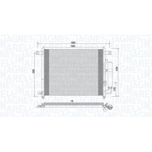 MAGNETI MARELLI 350203943000 Air conditioning condenser