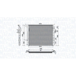 MAGNETI MARELLI 350203983000 Condensador de aire acondicionado