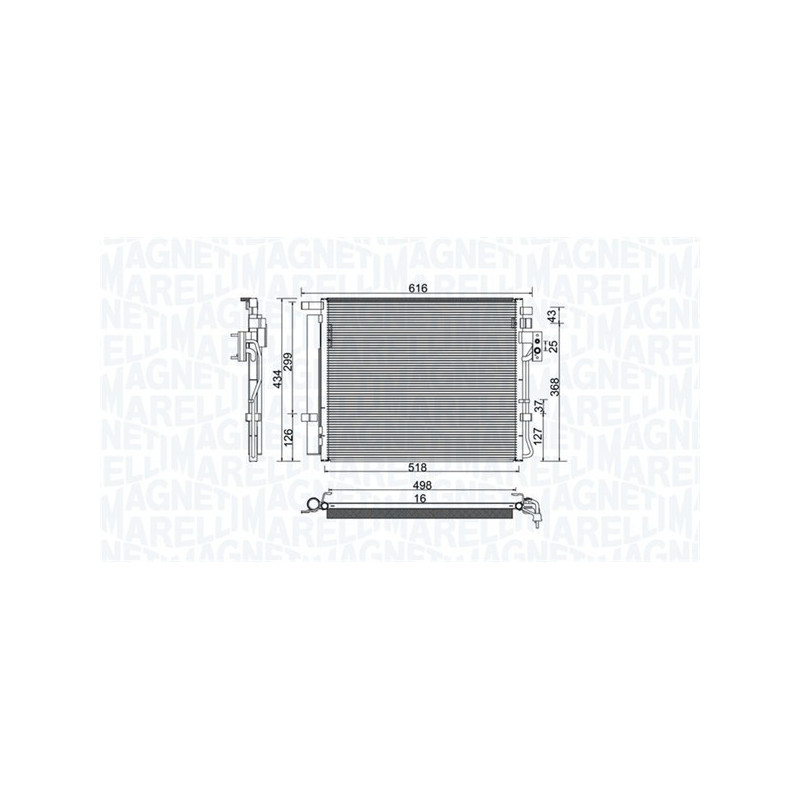 MAGNETI MARELLI 350203983000 Condensador de aire acondicionado