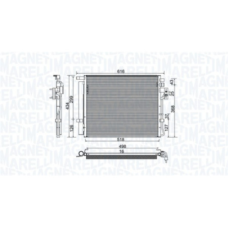 MAGNETI MARELLI 350203983000 Skraplacz klimatyzacji