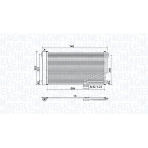 MAGNETI MARELLI 350203738000 Klimakondensator