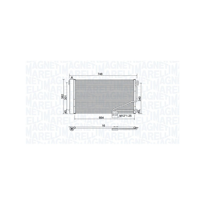 MAGNETI MARELLI 350203738000 Klimakondensator