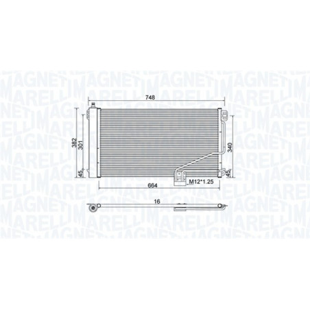 MAGNETI MARELLI 350203738000 Air conditioning condenser