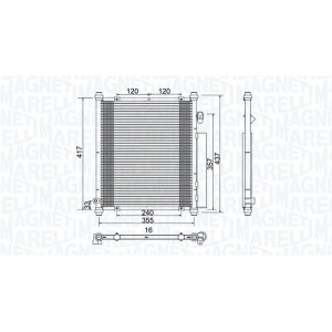 MAGNETI MARELLI 350203907000 Skraplacz klimatyzacji
