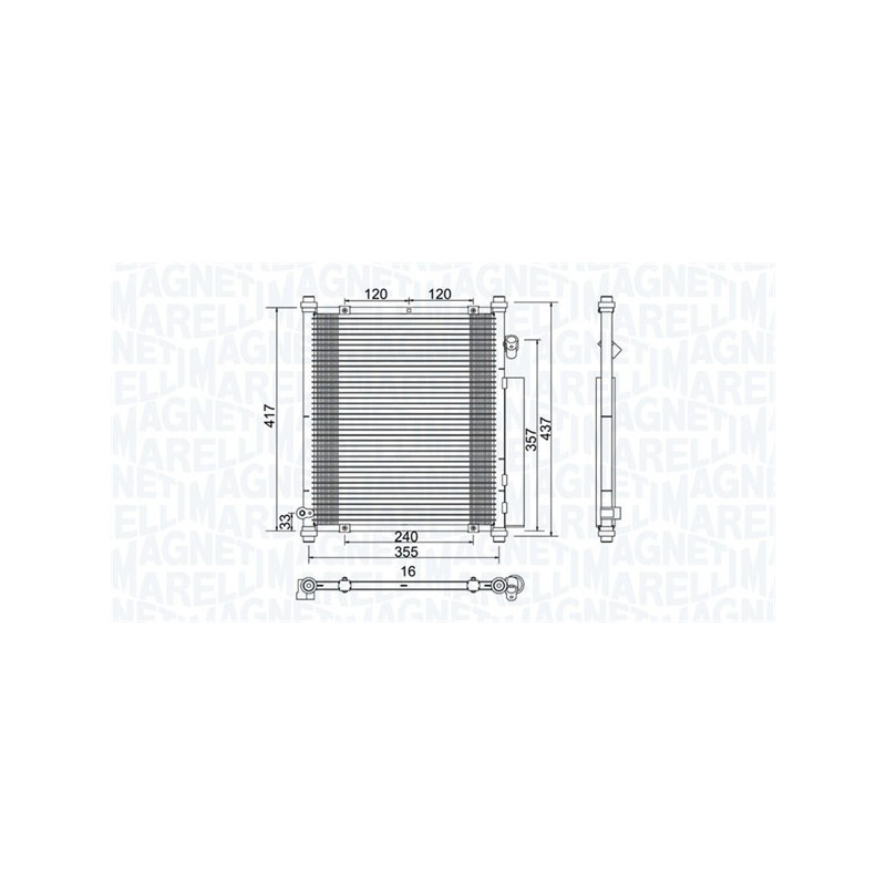 MAGNETI MARELLI 350203907000 Condensador de aire acondicionado