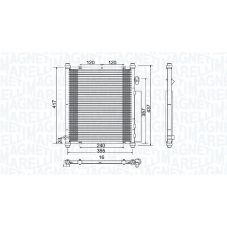 MAGNETI MARELLI 350203907000 Condensatore climatizzatore
