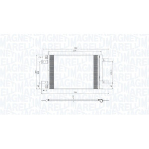 MAGNETI MARELLI 350203766000 Condenseur de climatisation