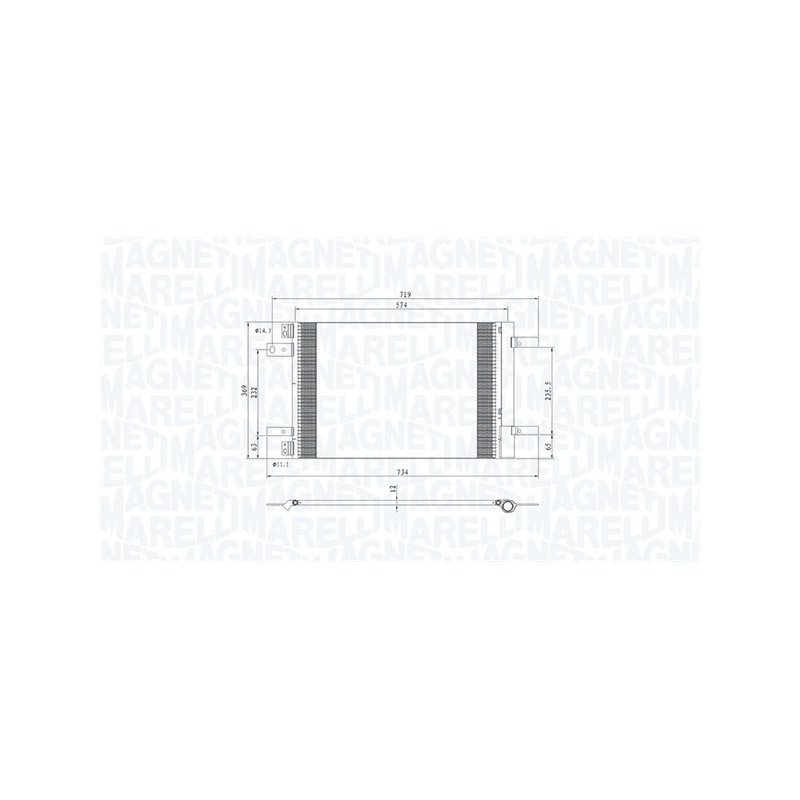 MAGNETI MARELLI 350203766000 Condensador de aire acondicionado