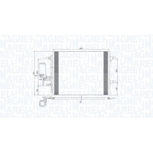 MAGNETI MARELLI 350203789000 Condensador de aire acondicionado