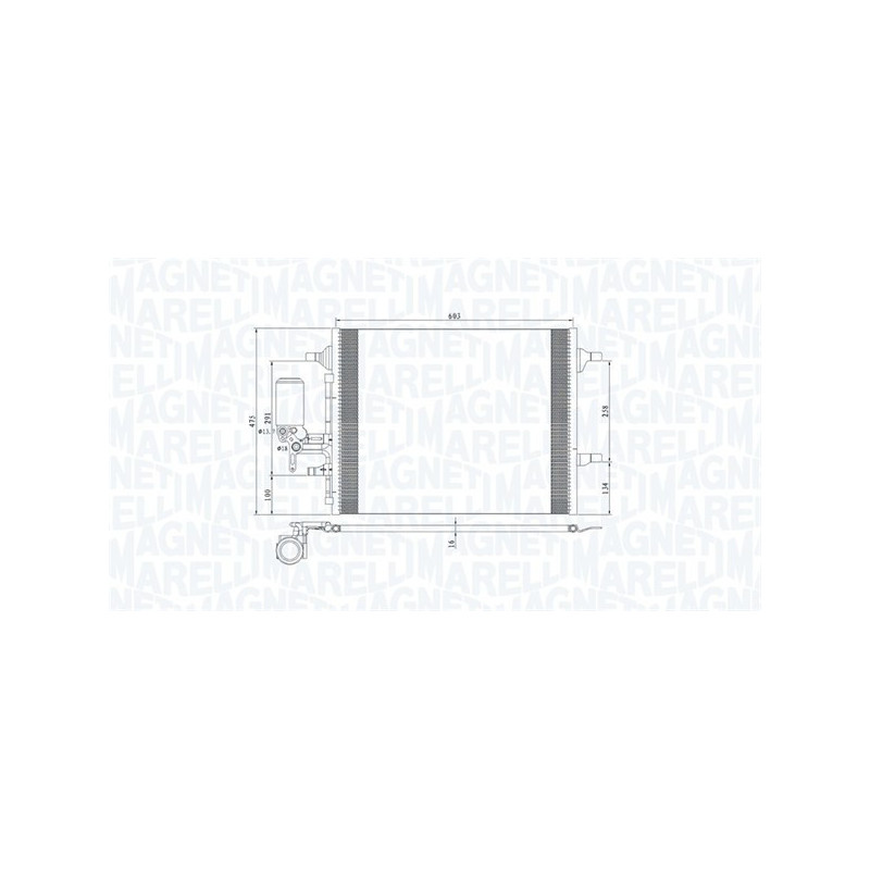MAGNETI MARELLI 350203789000 Condensatore climatizzatore
