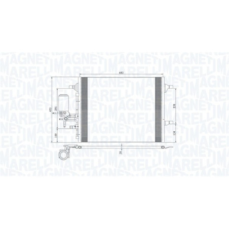 MAGNETI MARELLI 350203789000 Condensador de aire acondicionado