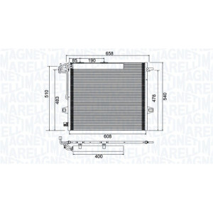 MAGNETI MARELLI 350203947000 Skraplacz klimatyzacji